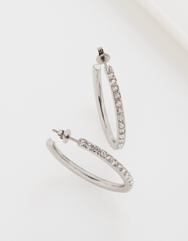Ted Baker - CLANCI: Medium Crystal Hoop Earrings