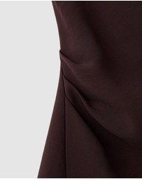 M.N.G - Dress With Asymmetrical Neck And Metallic Detail