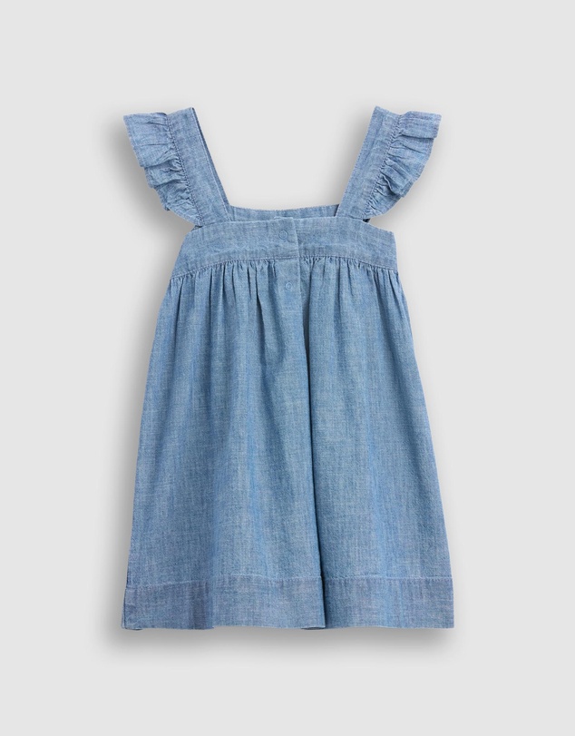 GAP - Sleeveless Denim Embroidered Swing Dress - Babies-Kids
