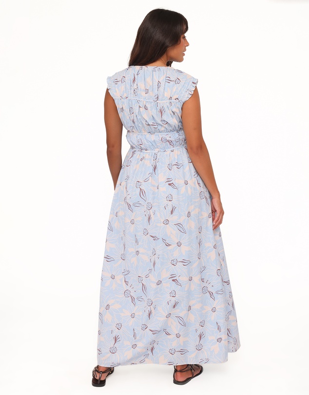 Petal & Pup - Bancroft Maxi Dress - Blue Flannel Floral
