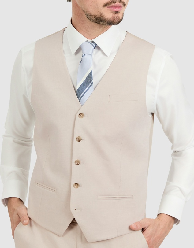 Tarocash - Jaeden Slim Linen Waistcoat