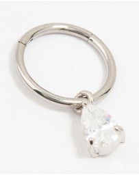 Lovisa - Titanium Pear Drop Ring Belly Ring