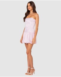 EDIKTED - Bubble Skirt Satin Mini Dress