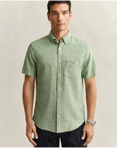 Gant - Cotton Linen Short Sleeve Shirt