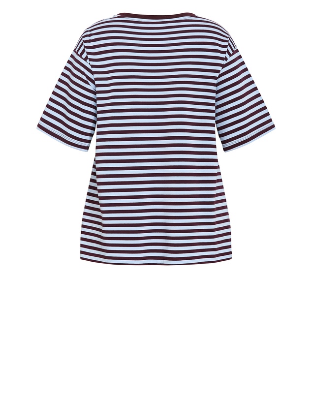 City Chic - Claire Stripe Oversized Tee