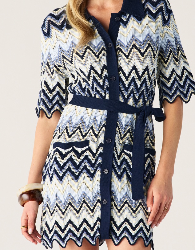 MOS The Label - Pulse Knit Mini Shirt Dress