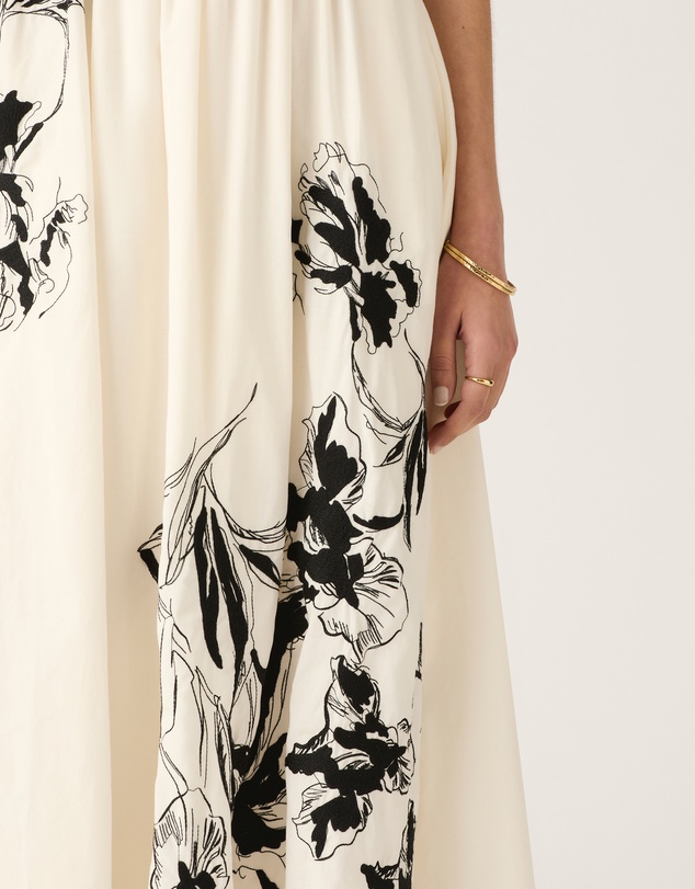 MOS The Label - Lis Embroidery Midi Dress