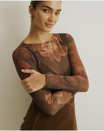 Atmos&Here - Zerea Mesh Print Top