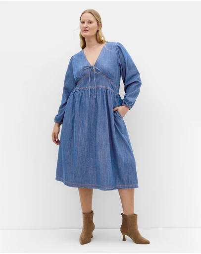City Chic - Emelia Denim Midi Dress