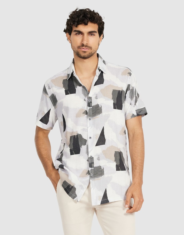Tarocash - Monet Viscose Abstract Shirt