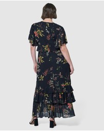 Pink Dusk by Curve Project - Lavinia Frill Maxi Dress