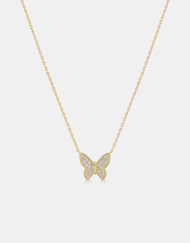 Ania Haie - Gold Butterfly Pave Necklace