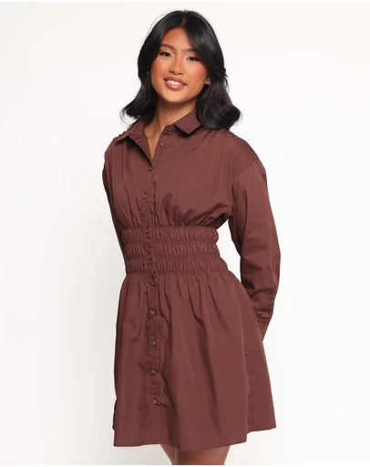 Petal & Pup - Wallace Mini Dress - Chocolate