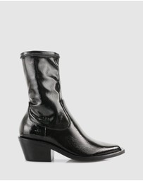 Sempre Di - Jayda Patent Ankle Boots
