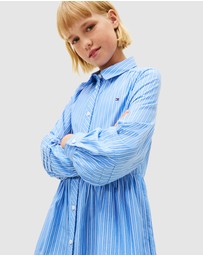 Tommy Hilfiger - Ithica Long Sleeve Shirt Dress - Kids