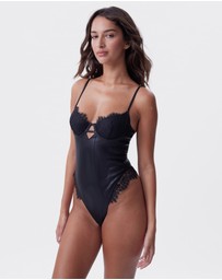 Bras N Things - Night Games You'll Miss Me Unlined Bodysuit - Black