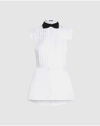 Karl Lagerfeld - Sleeveless Bow Tie Blouse