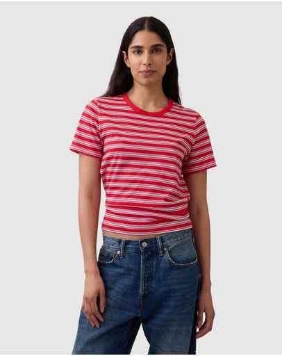GAP - SS Organic Vint Crew Tee