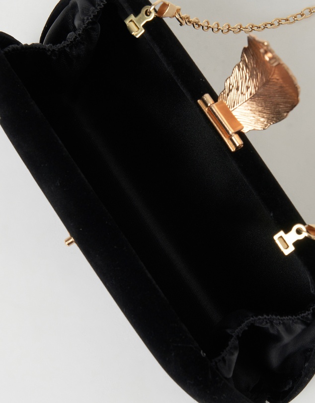 Izoa - Rebecca Clutch Black Velvet