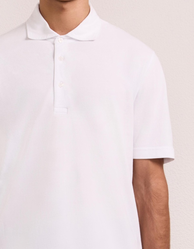 Frescobol Carioca - Luca Cotton Piquet SS Button Up Polo
