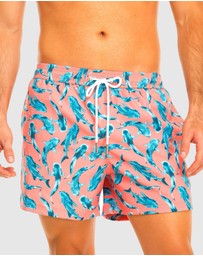 Tolu Australia - Orange Boardshorts with Whale Sharks