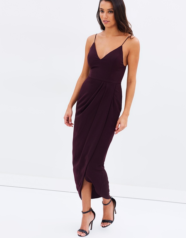 Shona Joy - Core Cocktail Draped Maxi Dress
