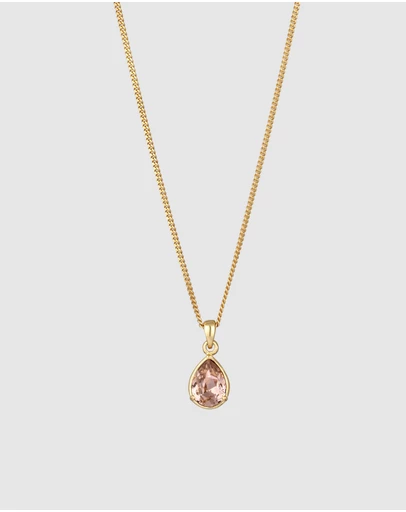 Elli Jewelry - Crystal Necklace in Gold-Plated 925 Silver