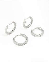 Lovisa - Surgical Steel Thick Hoop Earrings 2-Pack