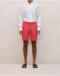 Trenery - Cotton Twill Chino Short in Crimson