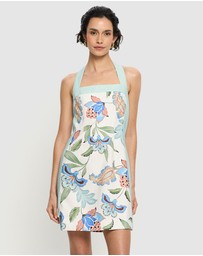 KIVARI - Azure Halter Mini Dress