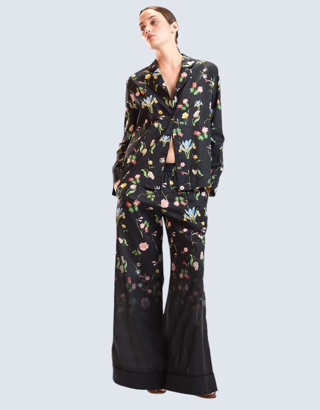 Cynthia Rowley - Botanical Noir Pj Top