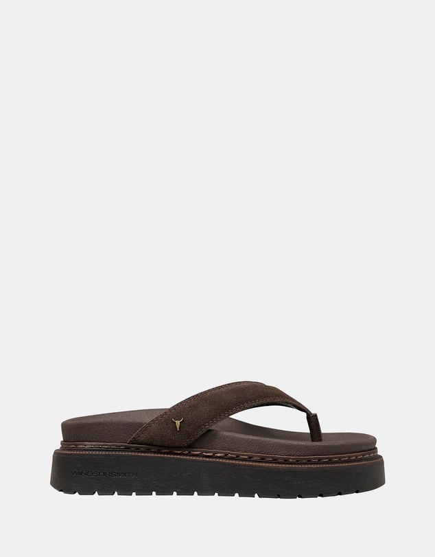 Windsor Smith - Checked Dark Choc Suede