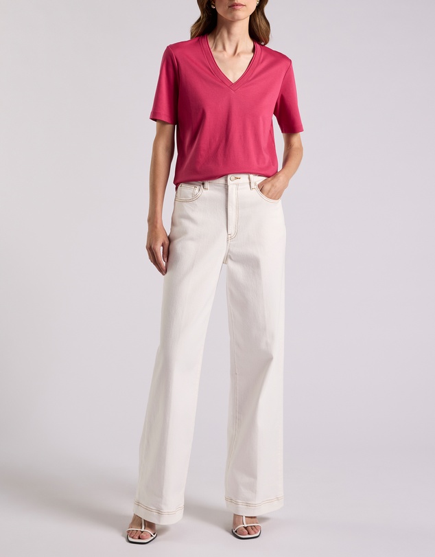 David Lawrence - Misty V Neck Cotton Tee