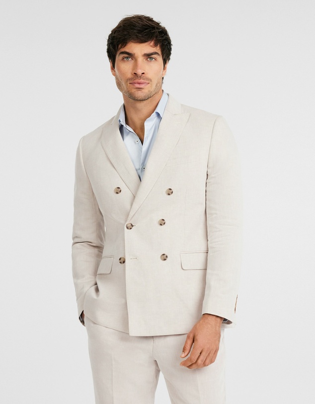 Tarocash - Jae Slim Linen Db Suit Jacket