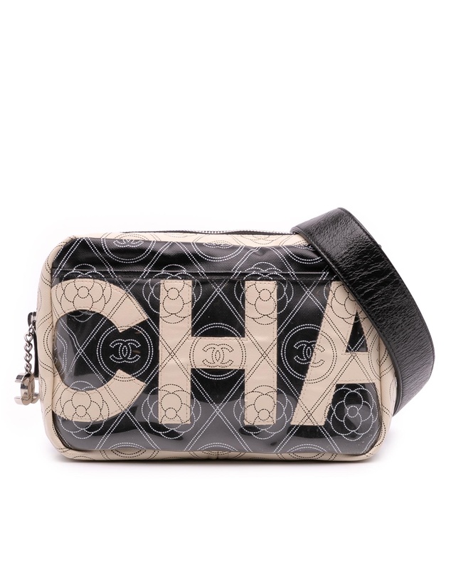 Pre-Loved by Azura Reborn - Pre-Loved Coated Canvas Camellia Logo Camera Bag