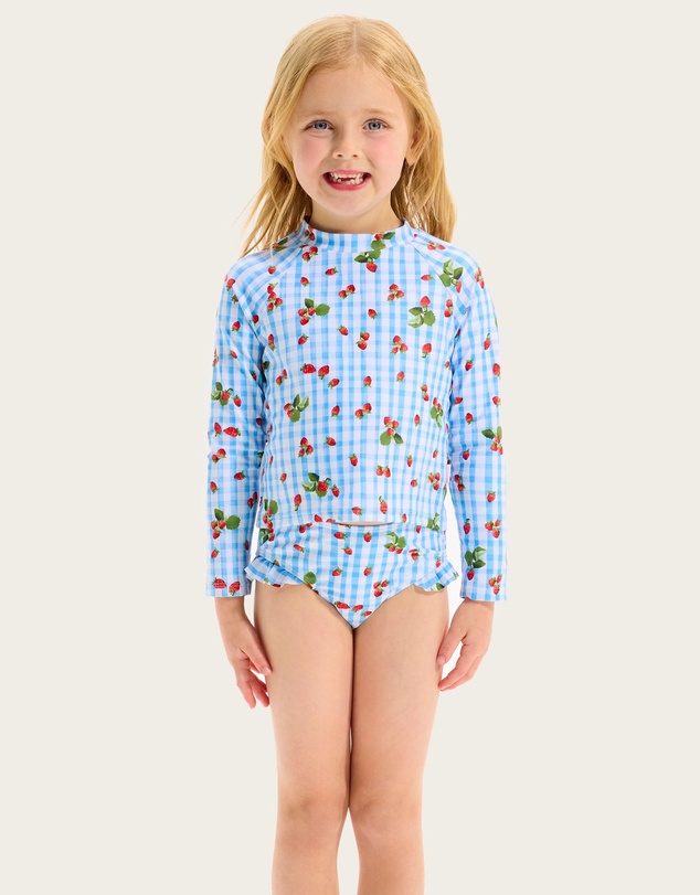 Seafolly - Beach Picnic Frill Rashguard Set - Kids