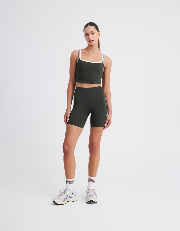 Upstate - Air Sculpt Stripe Bike Short - Urban Ivy