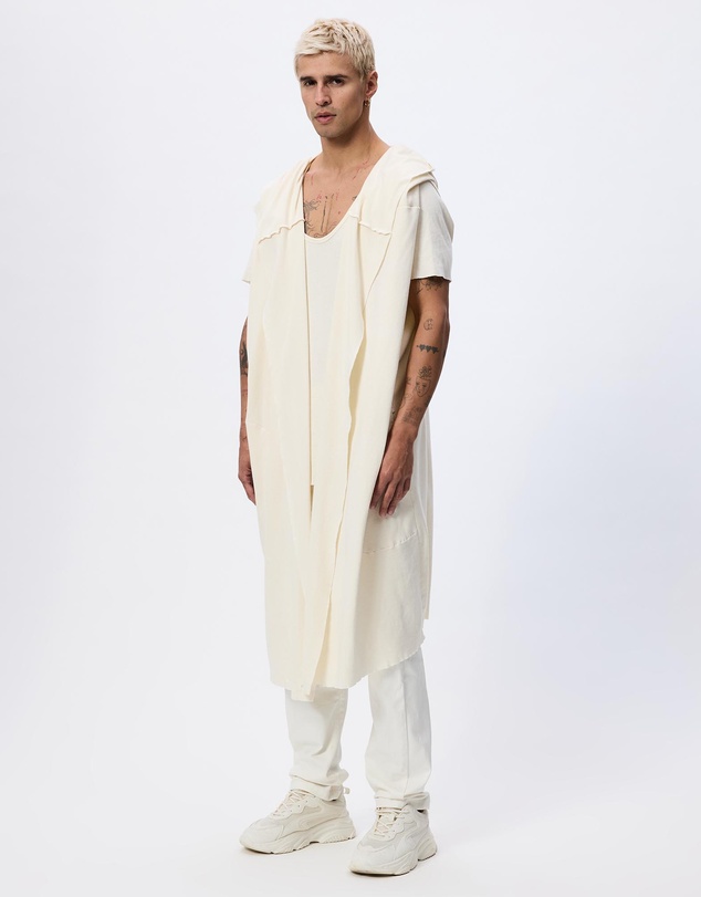 Surrounded By Ghosts - The Natrolite Hooded Rib Knit Sleeveless Cardigan