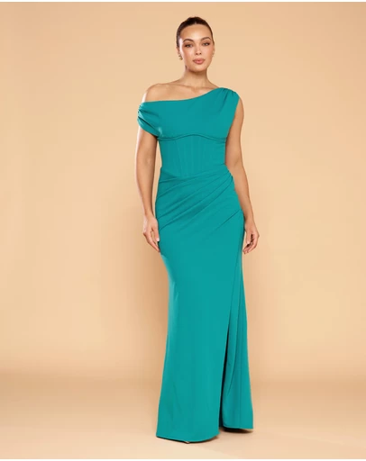 CATHERINE FERRARO - Nicolina Off Shoulder Gown