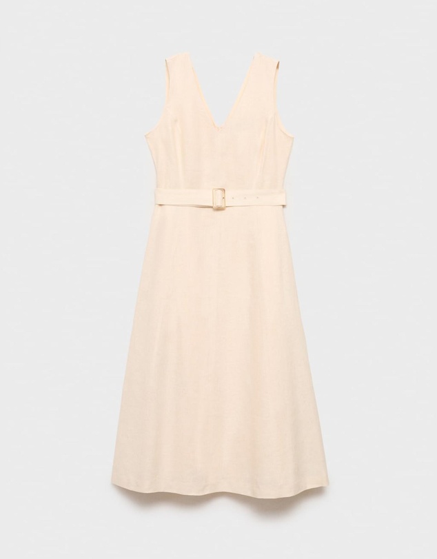 M.N.G - Laura Belt Linen Dress