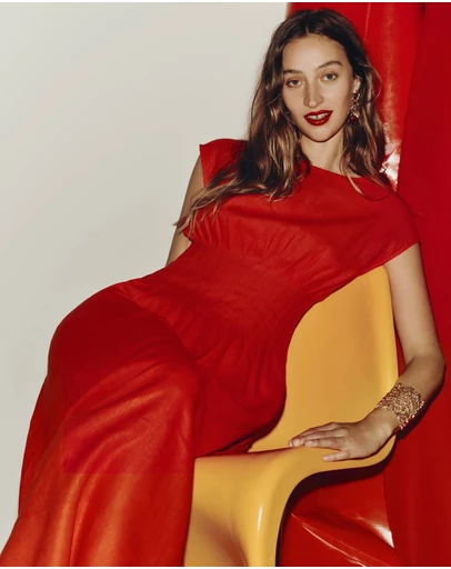 Sportscraft - Ariana Pintuck Linen Dress