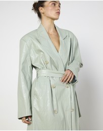 Cirkular - Pre-Loved - Source Unknown Faux Leather Trench