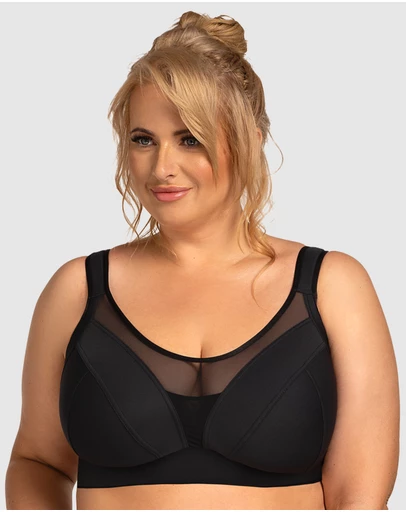 Nessa - Crop Top Style Full Bust Wirefree Sports Bra