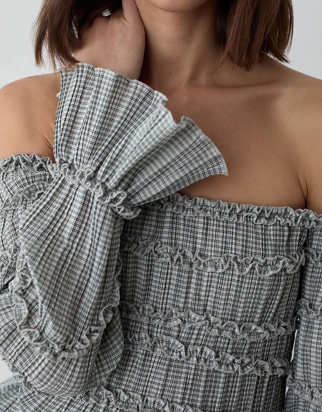 Laagam - Petra Squared Textured Blouse