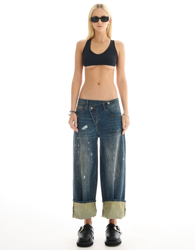 THE TALES - The Tales Selvedge Denim Cross Over Slouch Jeans