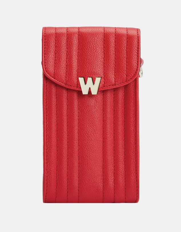 Wolf - Wolf Mimi Phone Case with Wristlet & Lanyard Red