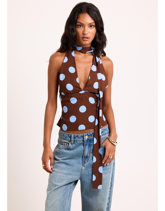 Alice In The Eve - Maya Halter Scarf Top