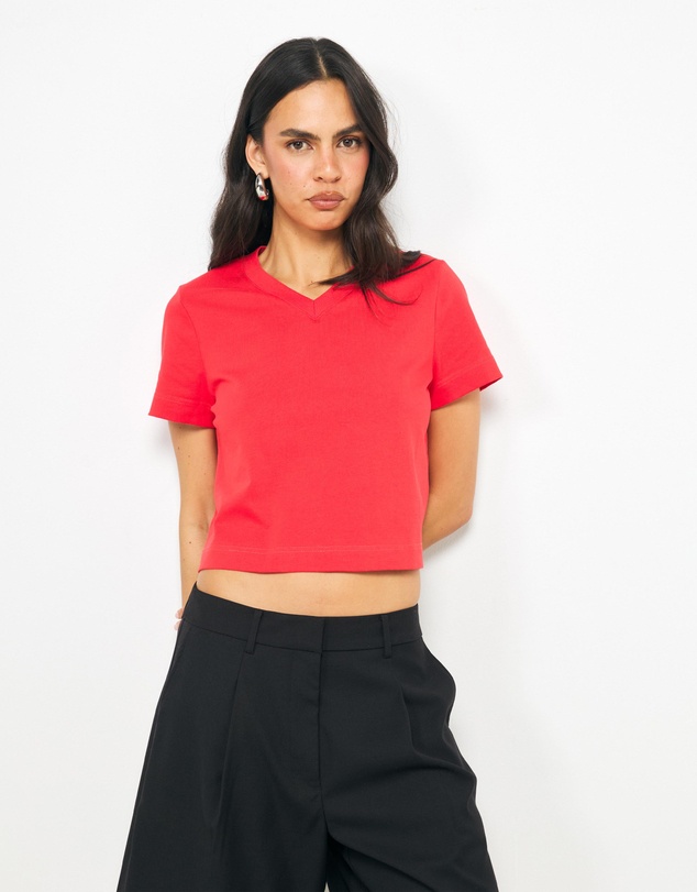 AERE - Cotton V-Neck T-Shirt