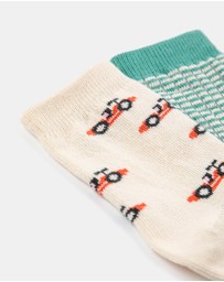 Bobo Choses - 2-Pack Race Car All Over Short Socks - Kids