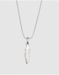 Kuzzoi - ICONIC EXCLUSIVE - Necklace with Feather Pendant in 925 Sterling Silver